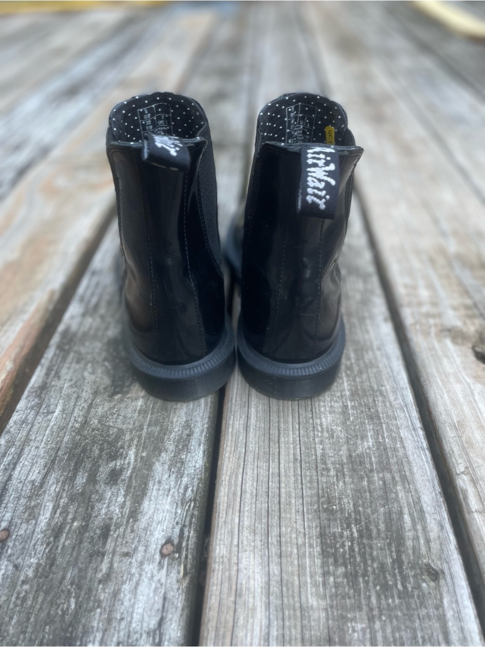 Dr. Martens Black Patent Chelsea Ankle Boots - Picture 2 of 3